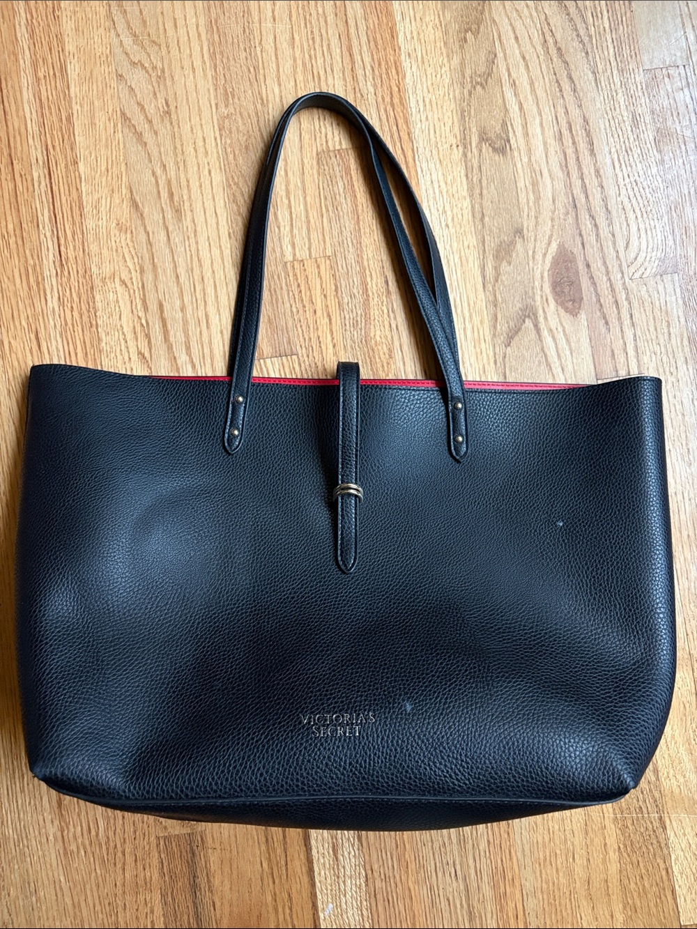 Victoria's Secret Black Tote with Red Interior Trim